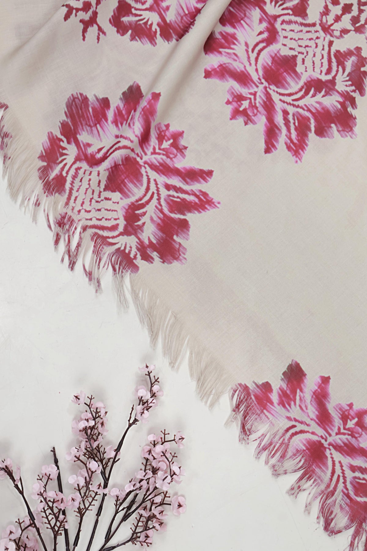 3Piece – Printed China Patti Marina with Pashmina Shawl SLK3P25