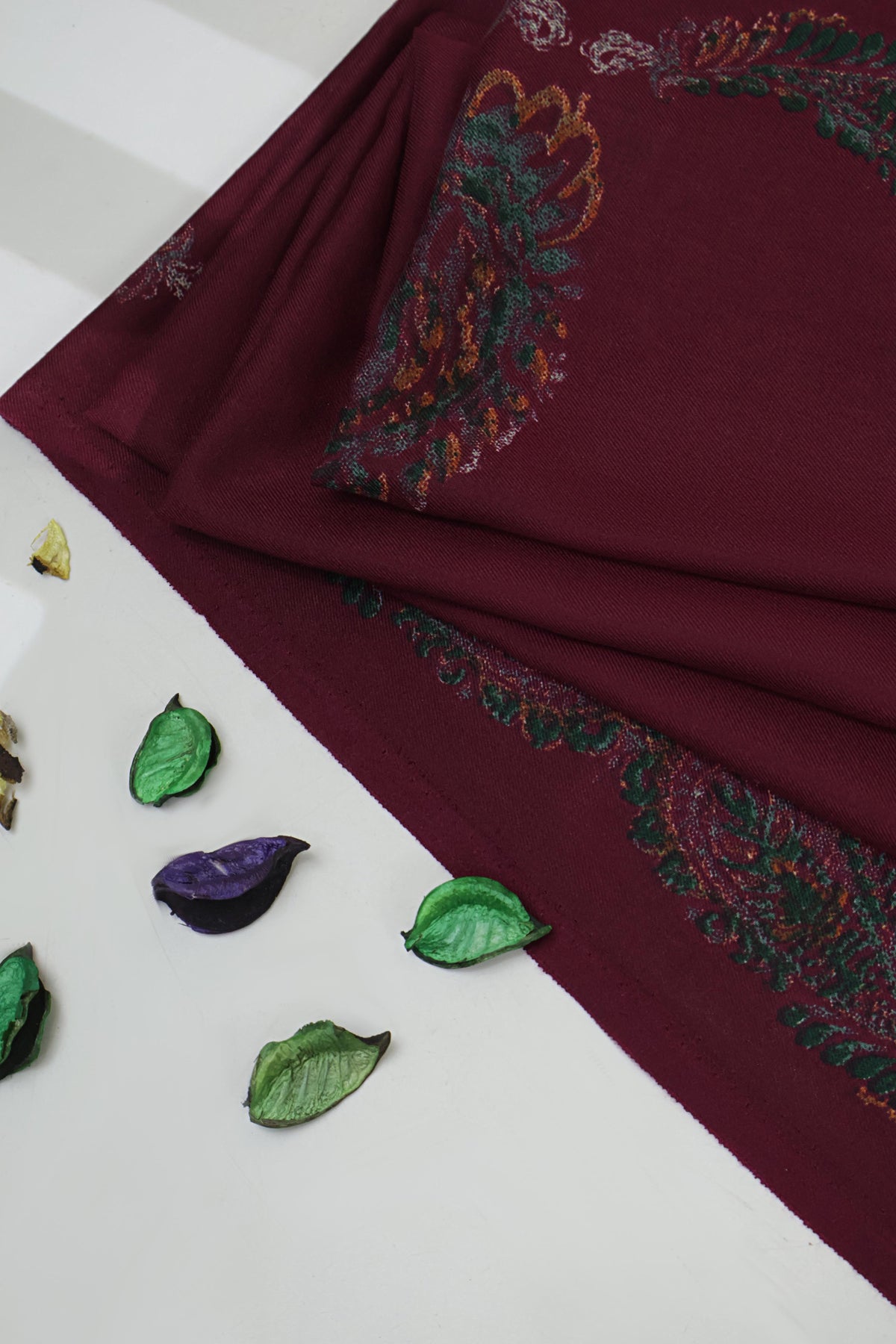 3Piece – Printed China Patti Marina with Pashmina Shawl SLK3P09