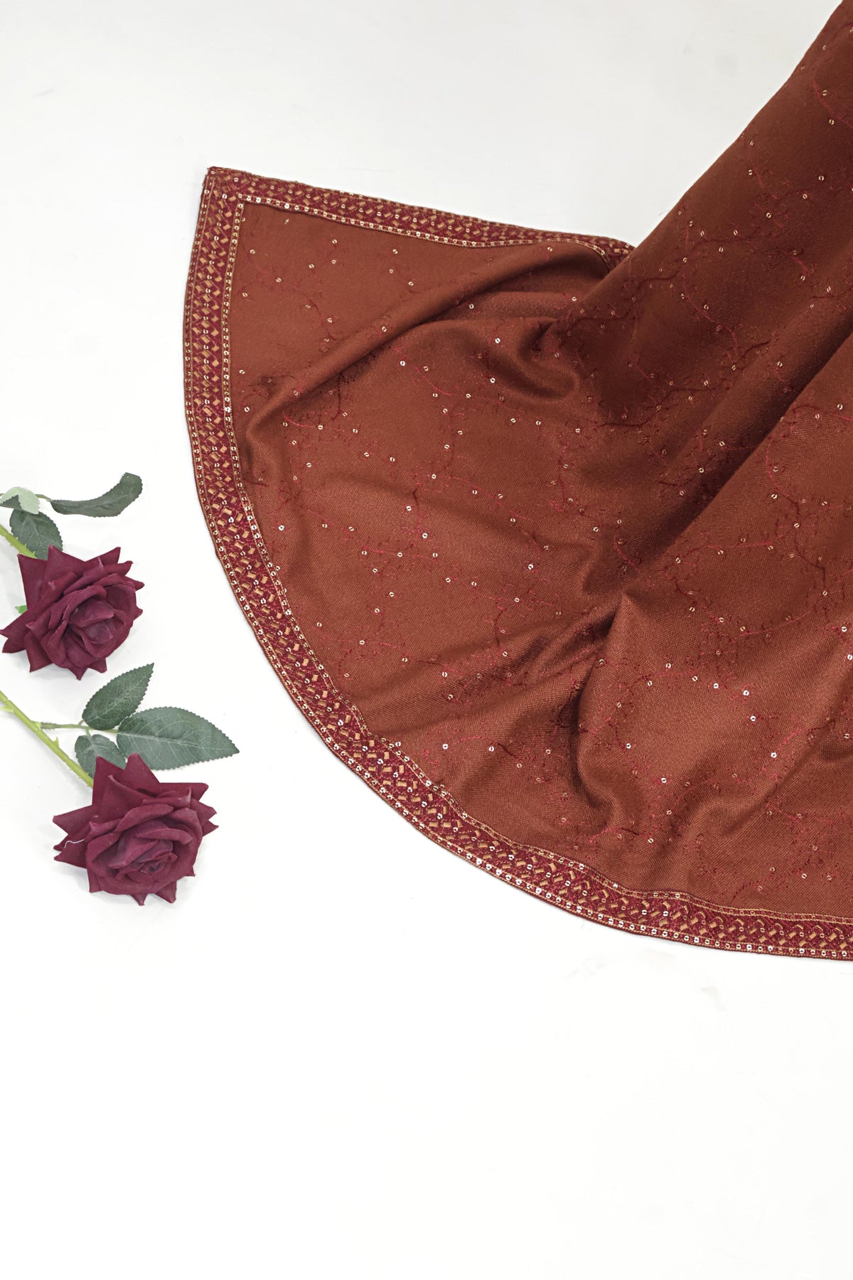 3Piece - Embroidered Dhank Marina Suit WWRV303