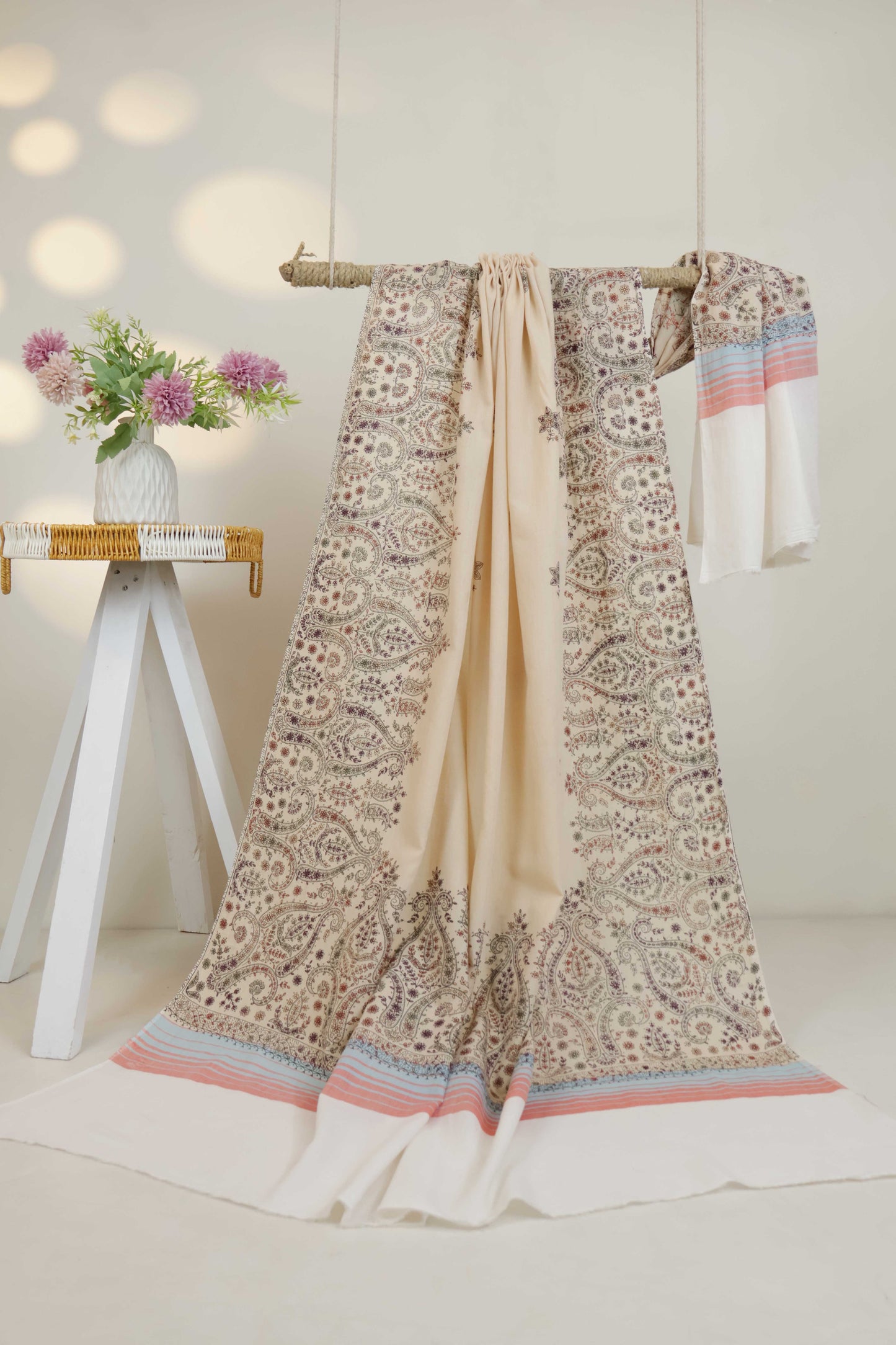 Handmade Embroidered Lawn Shawl HLSH87