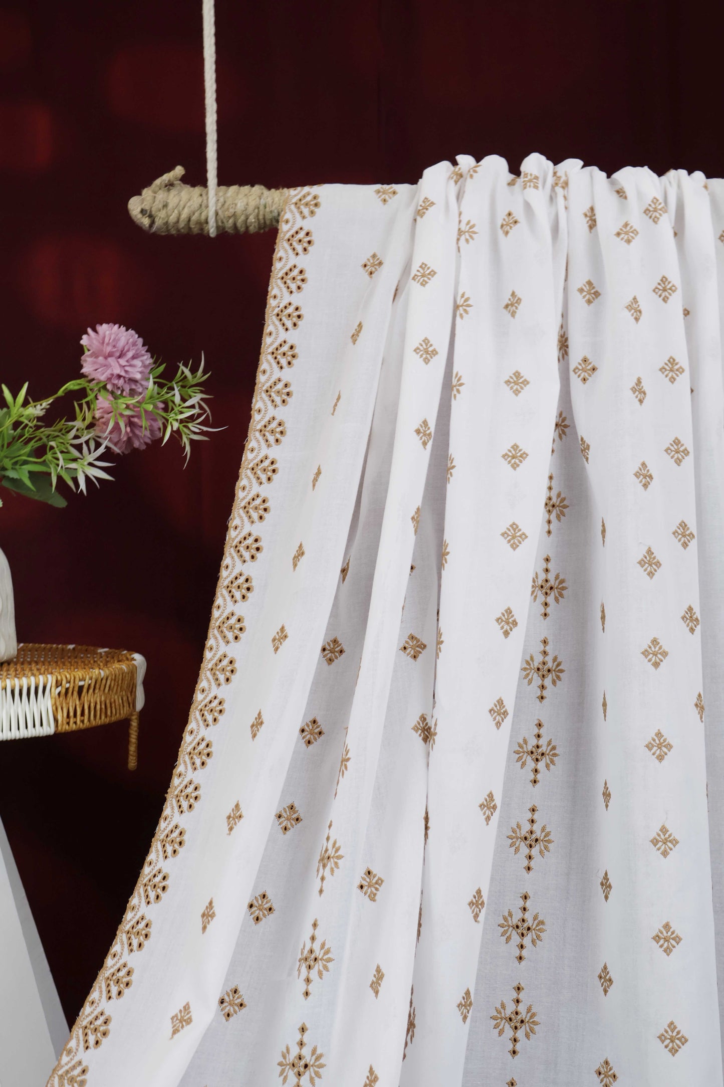 Embroidered Lawn Shawl HLSH198