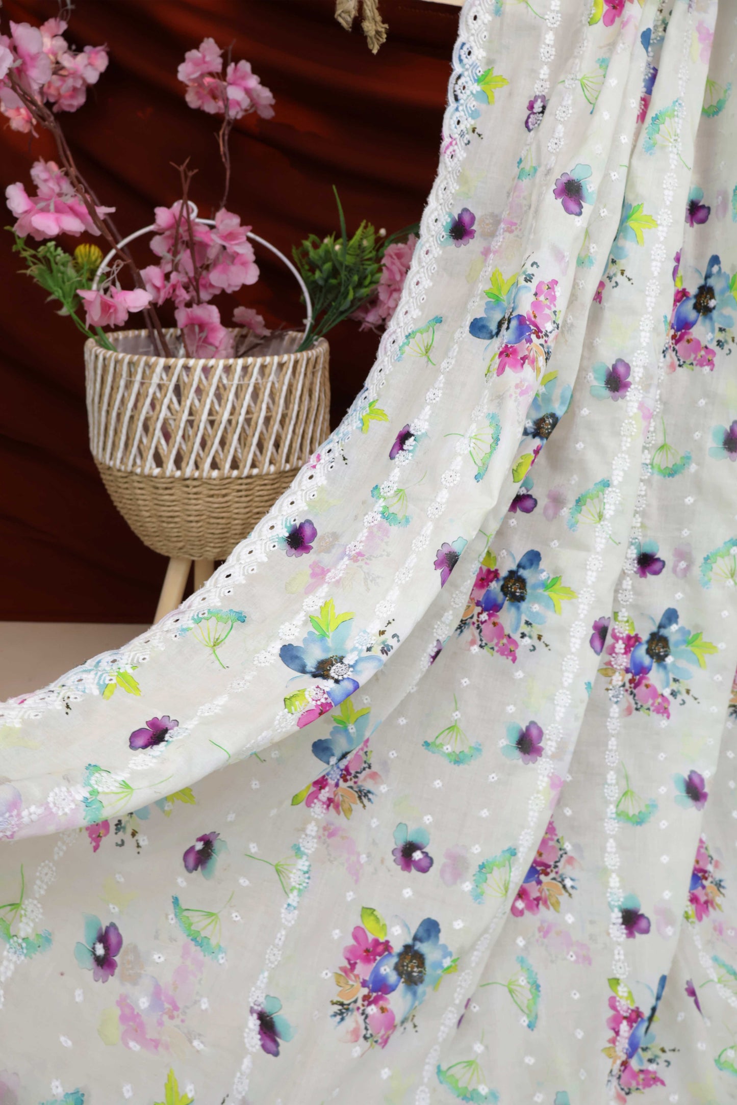 Embroidered Lawn Shawl 3636M