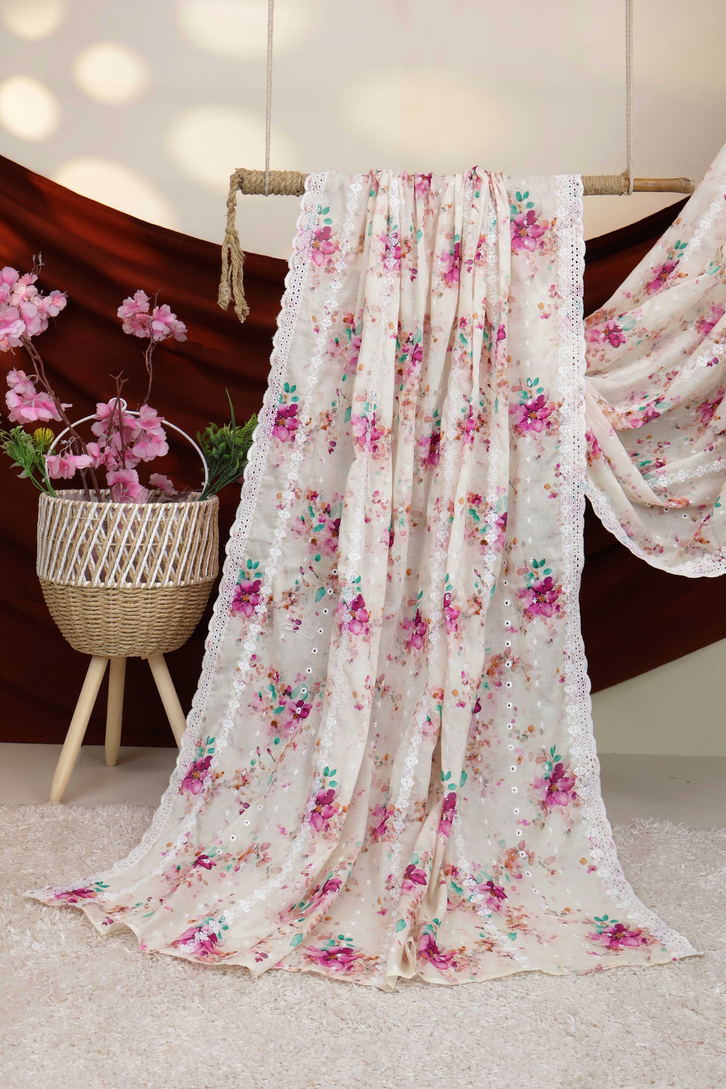 Embroidered Lawn Shawl 3636G