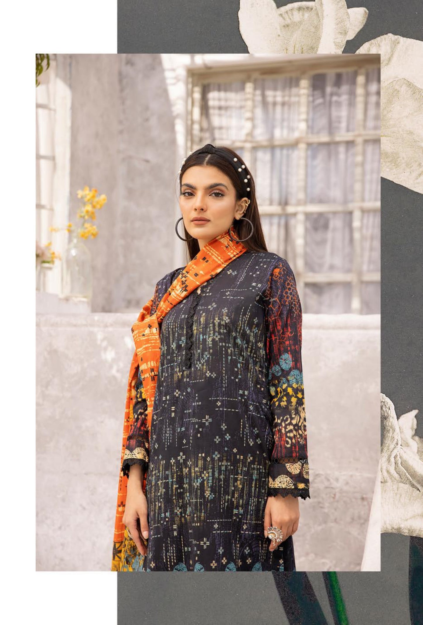 3Piece - Printed Lawn Suit Moon Soon MS0010