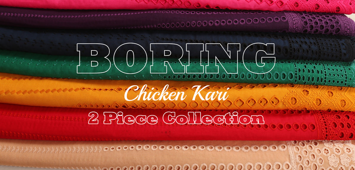Boring Embroidered 2Pc Suit MIX BE0085