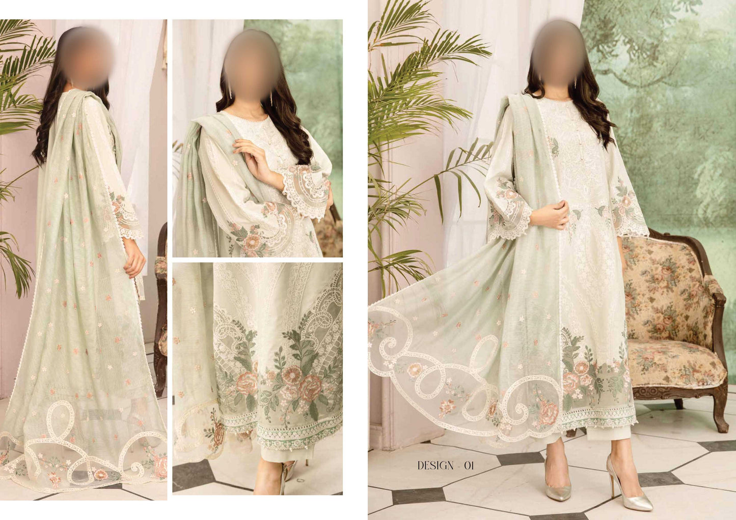 Luxury Lawn Embroidered Suit NV1WR01