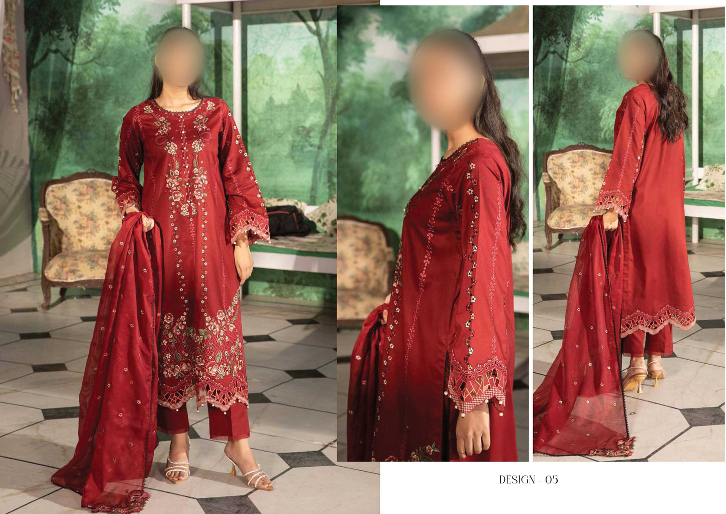 Luxury Lawn Embroidered Suit NV1WR05