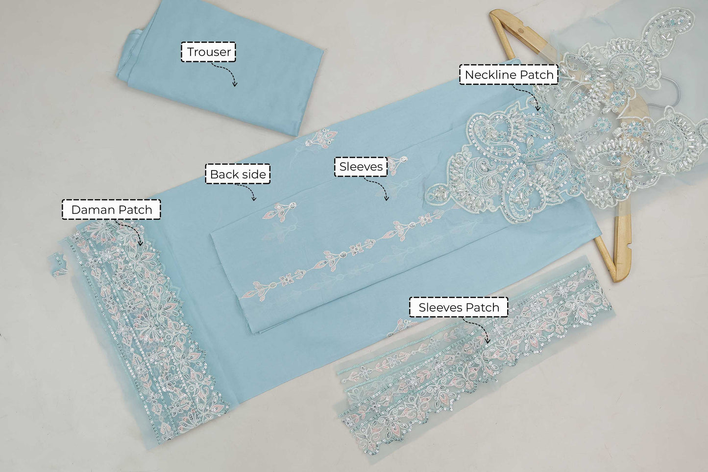 Luxury Lawn Embroidered Suit ELHA01