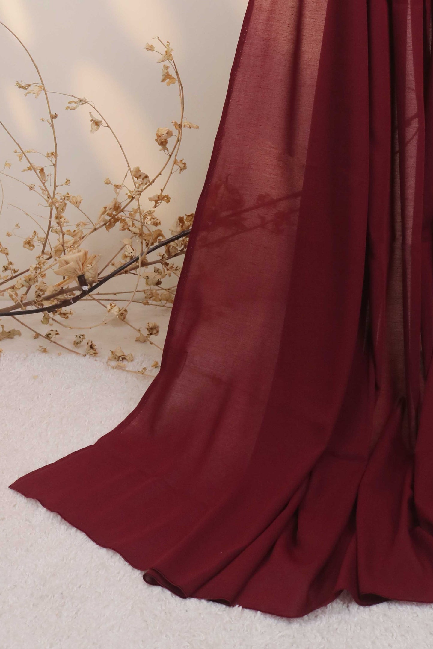 Swiss Voil Plain Shawl