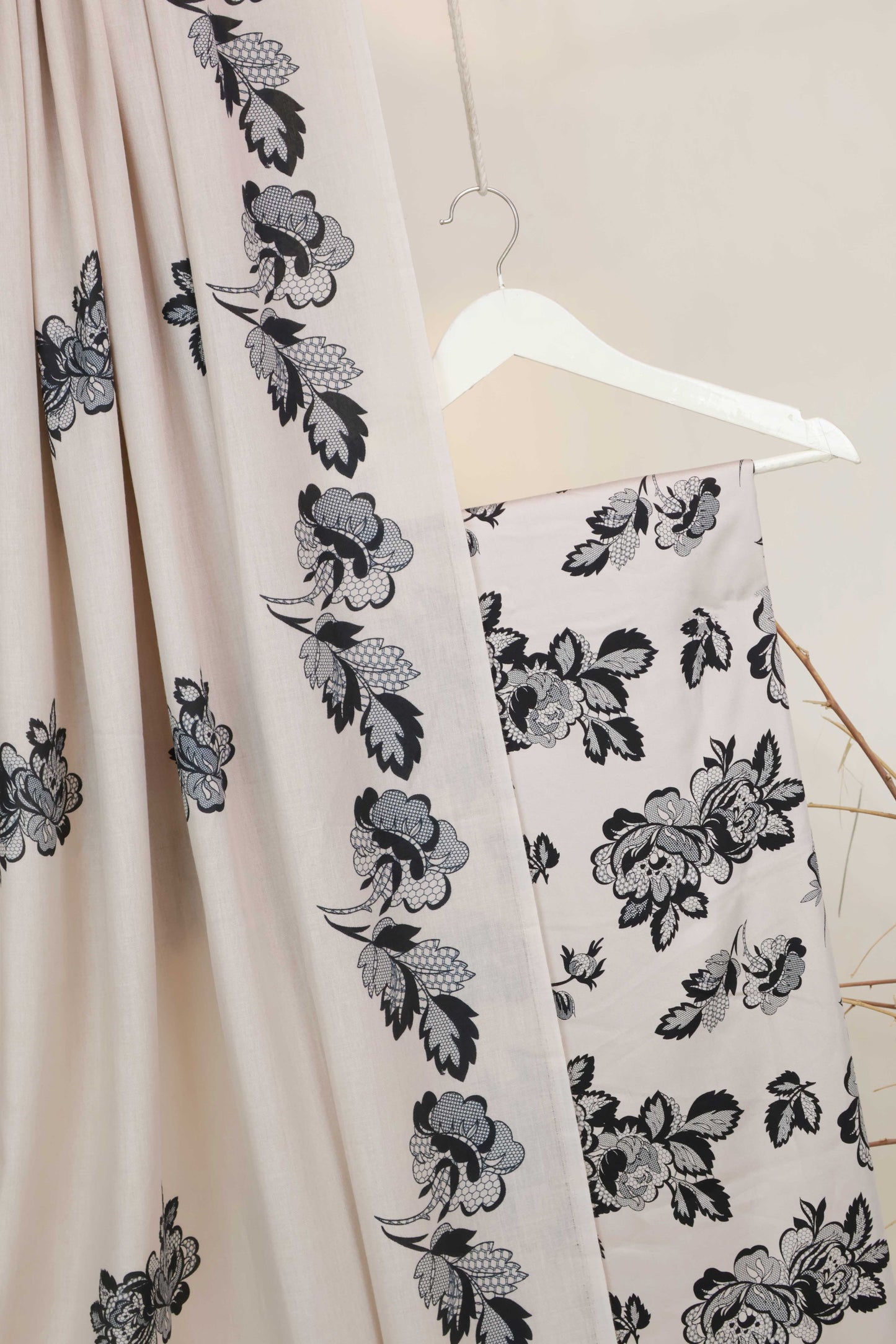 3Piece – Printed Marina with Pashmina Shawl VC182