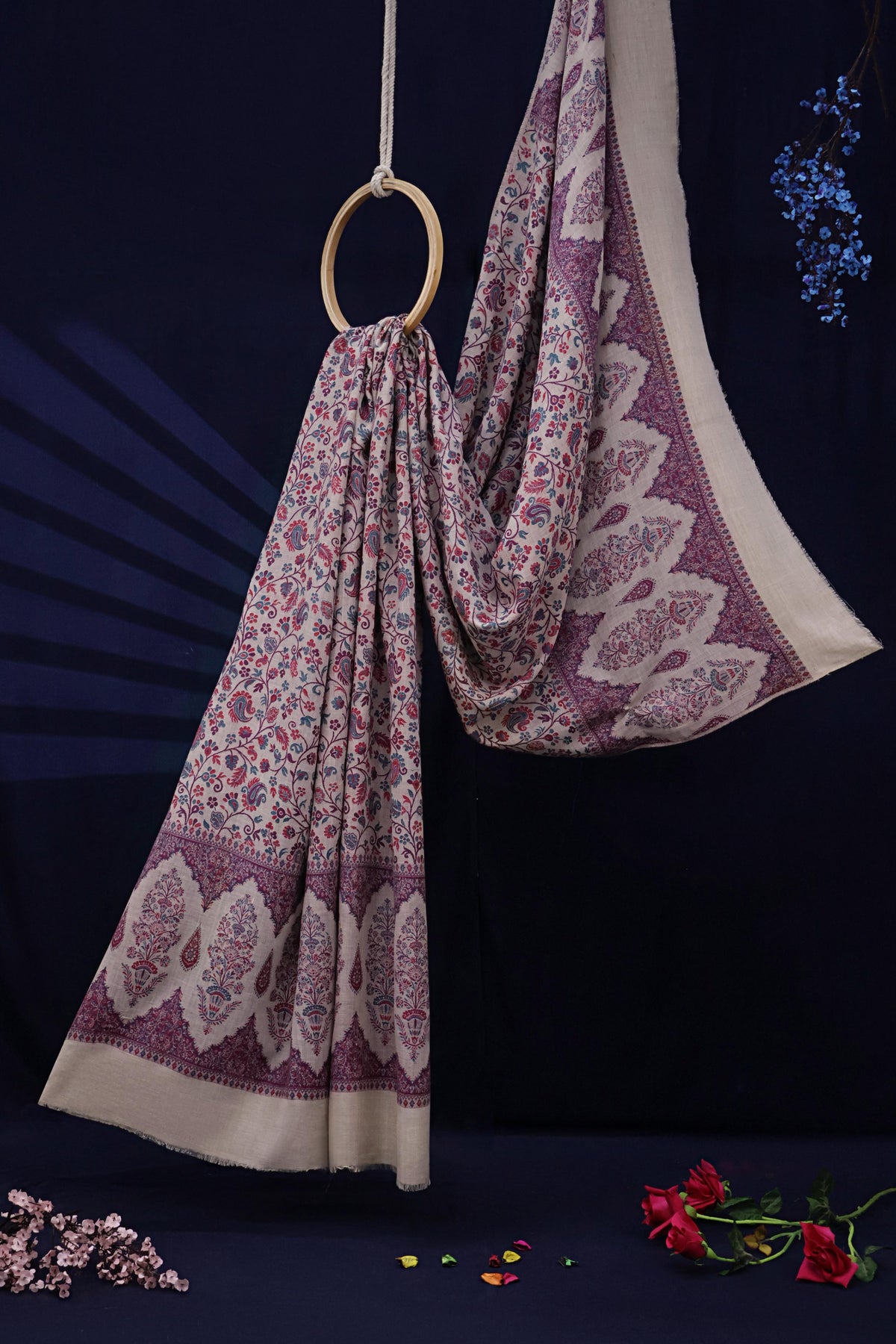 3Piece -Karandi with Pashmina Shawl KP26DMR38