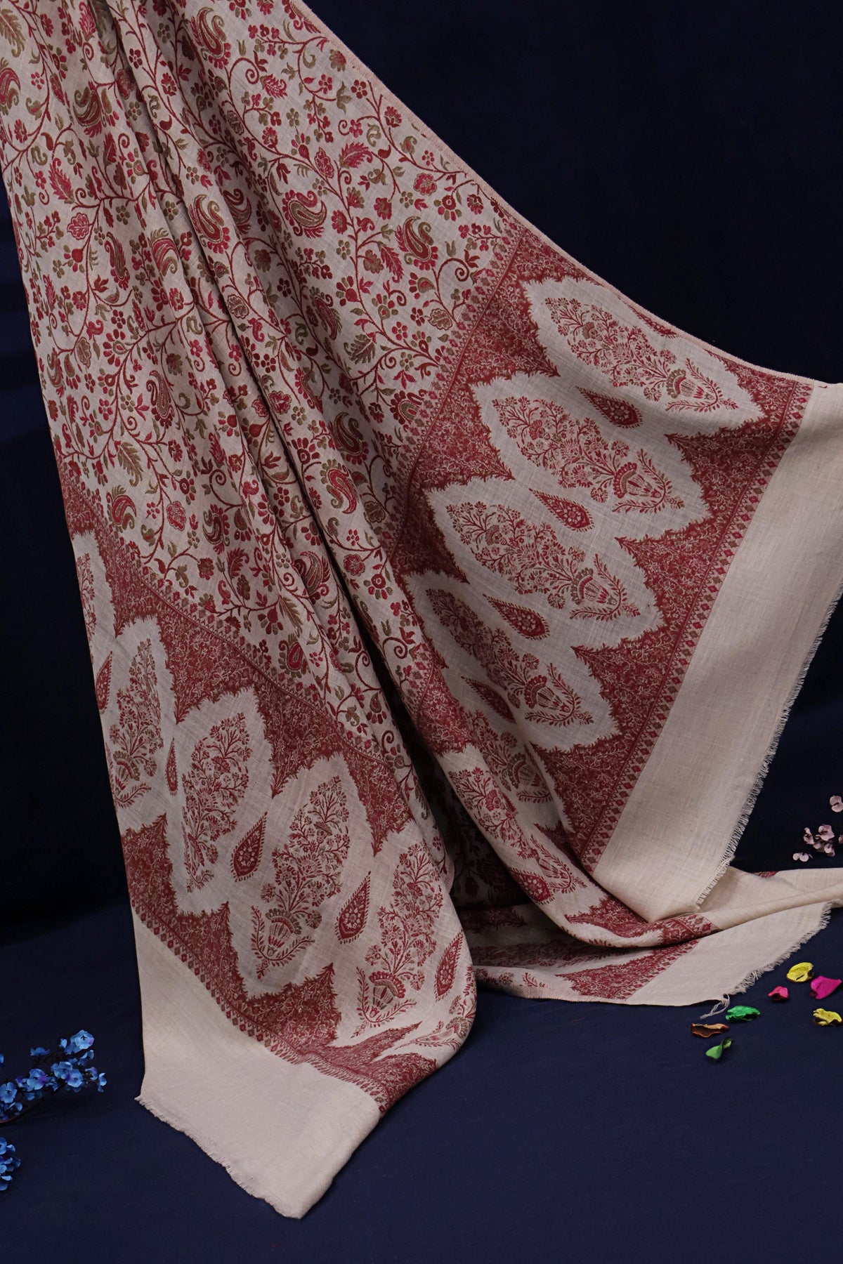 3Piece -Karandi with Pashmina Shawl KP26MR18