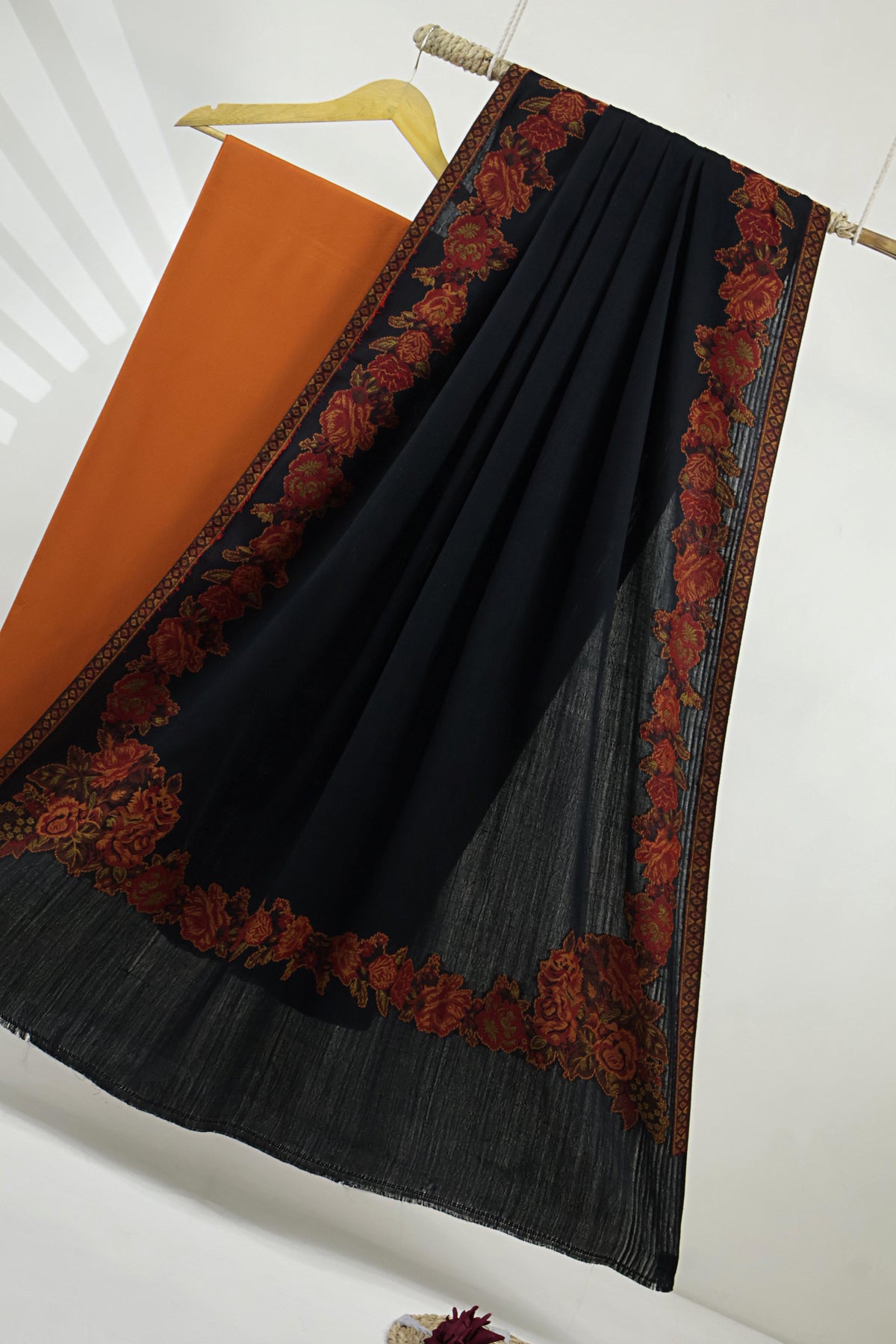 3Piece -Karandi with Pashmina Shawl KP26ORG04