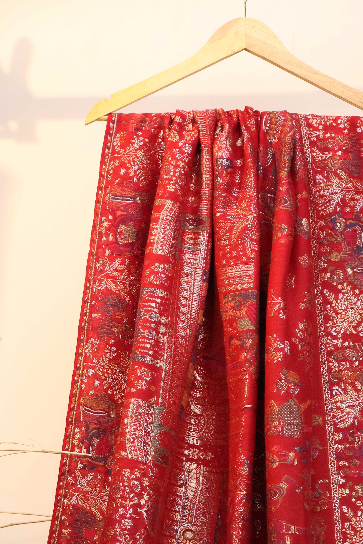 Luxury Kashmiri-Style Jacquard Shawl PDWSH12