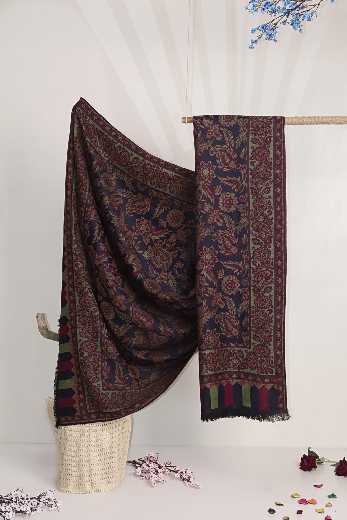 3Piece -Karandi with Pashmina Shawl KP26MR03