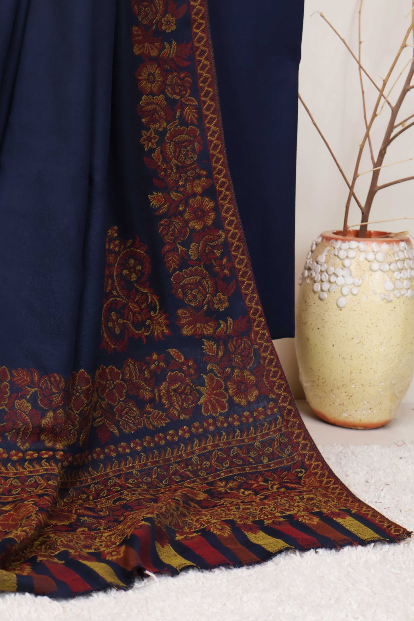 3Piece -Karandi with Pashmina Shawl KPP392