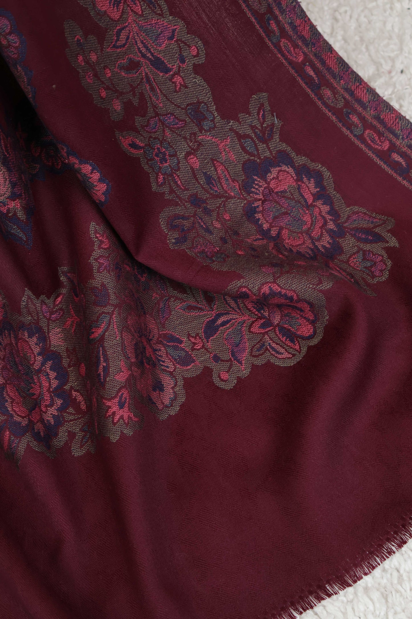 Kani Border Pashmina Shawl 3546A