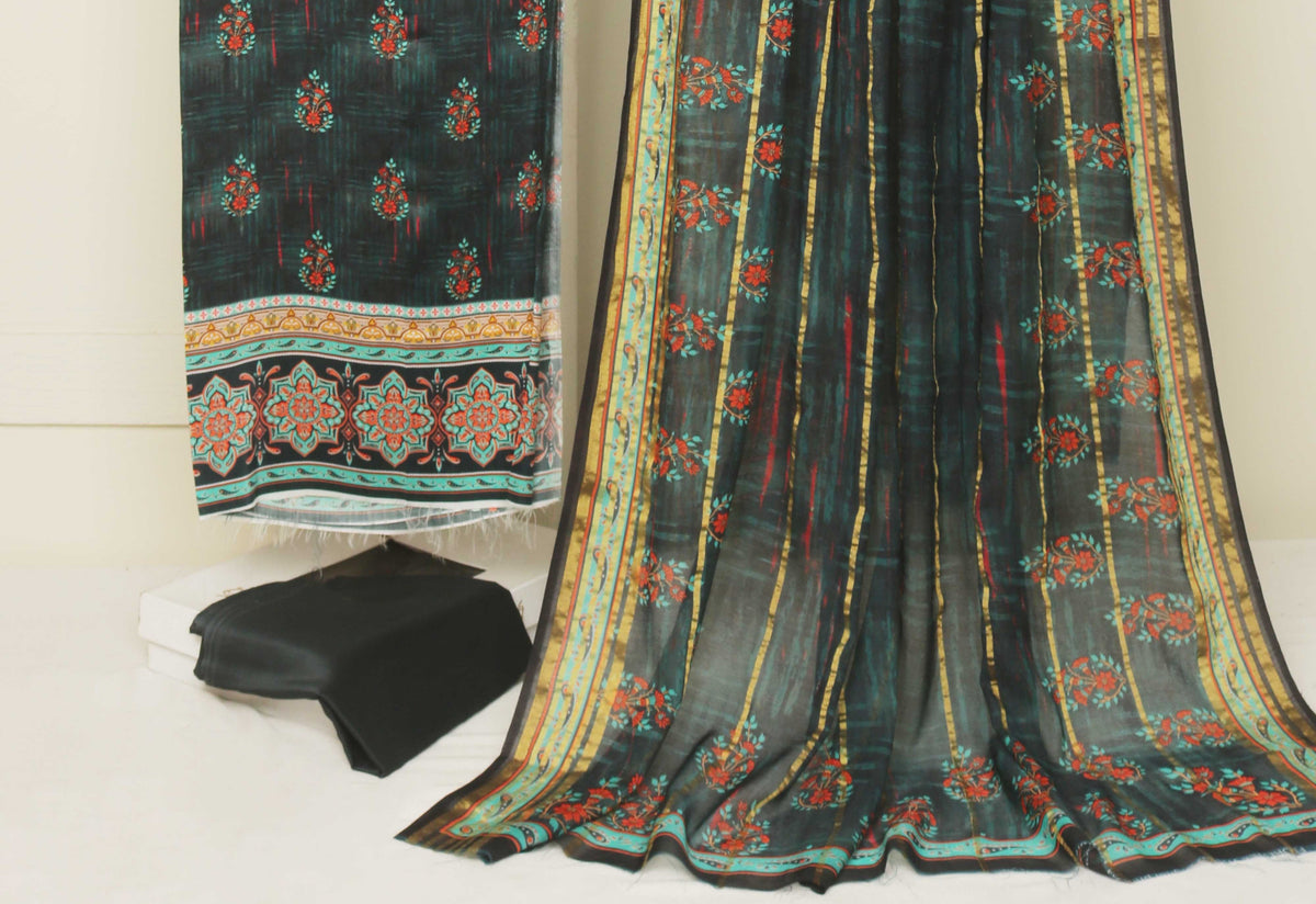 3Piece -Viscous Printed Suit SA25005