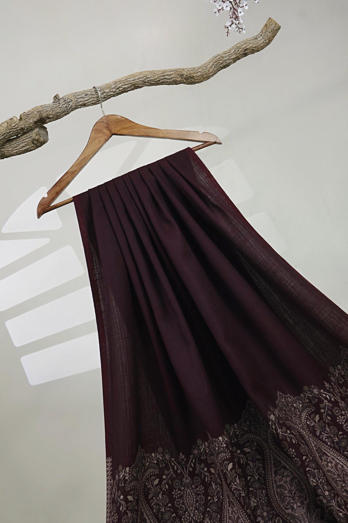 Kani Pashmina Shawl 3874 Mehroon