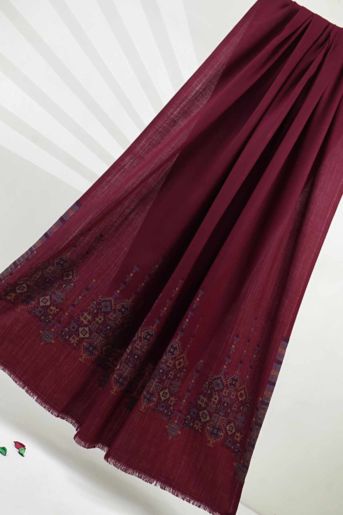 Kani Pashmina Shawl 3921 Mehroon
