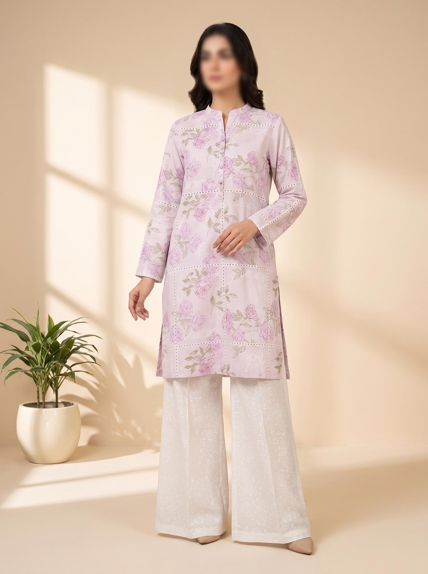 2Piece – Printed Embroidered Lawn RB119