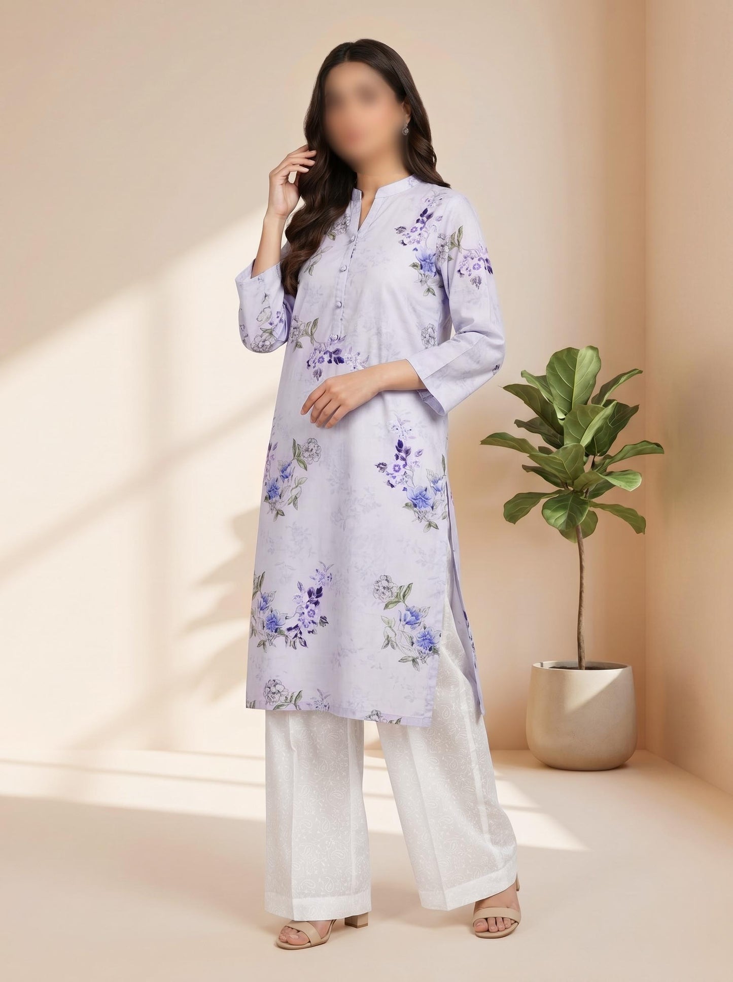Shirt – Printed Embroidered Lawn L1PE98 A