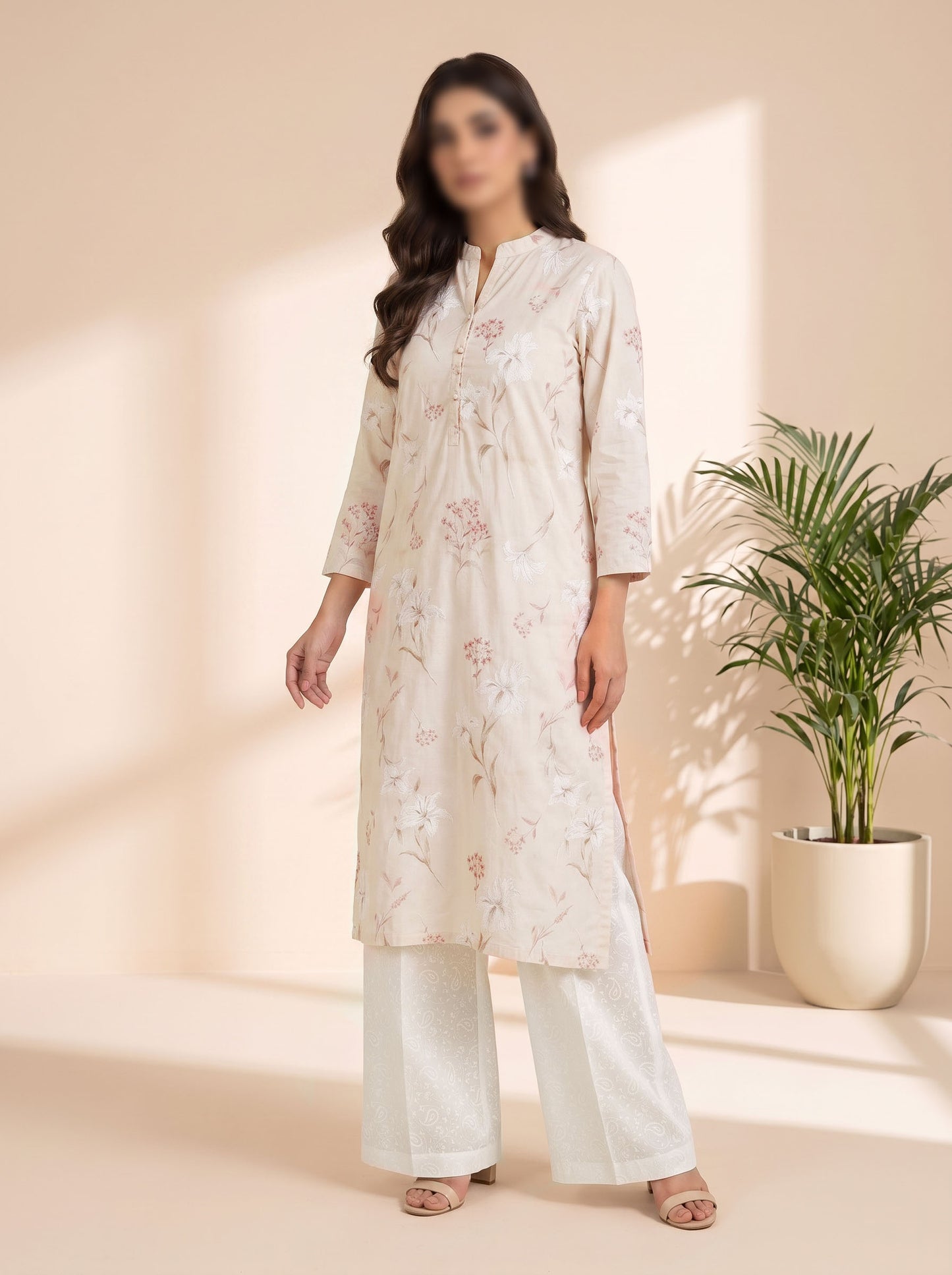 Shirt – Printed Embroidered Lawn L1PE113 A