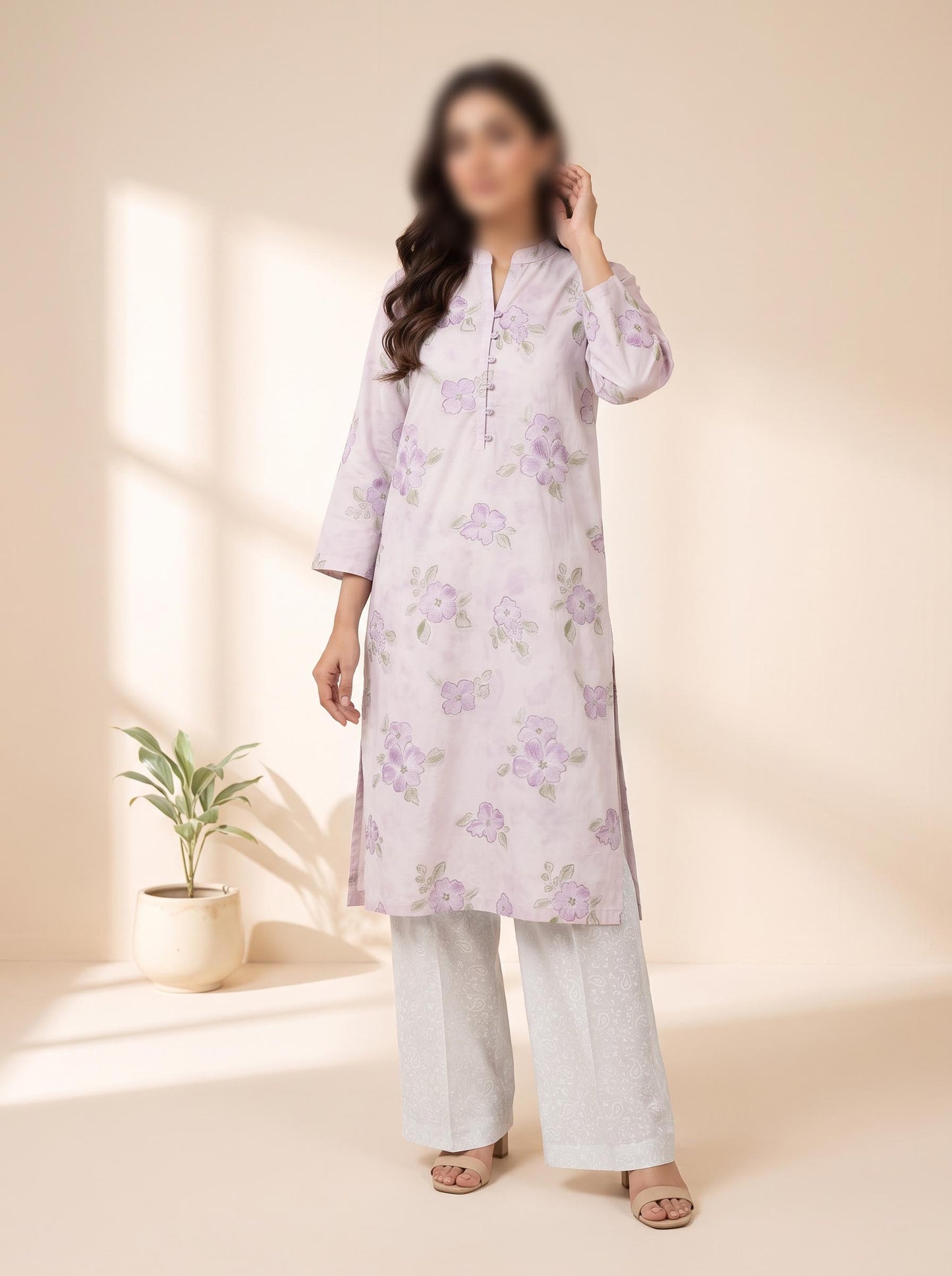 Shirt – Printed Embroidered Lawn L1PE100 A