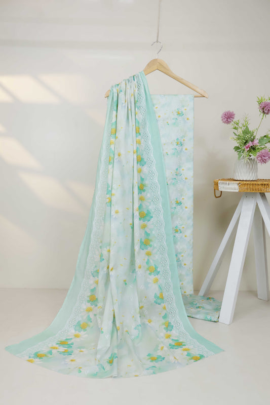 3Piece-Lawn Embroidered Suit R3P12