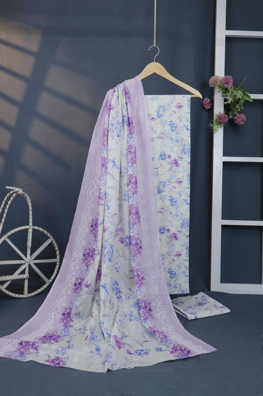3Piece-Lawn Embroidered Suit R3P02