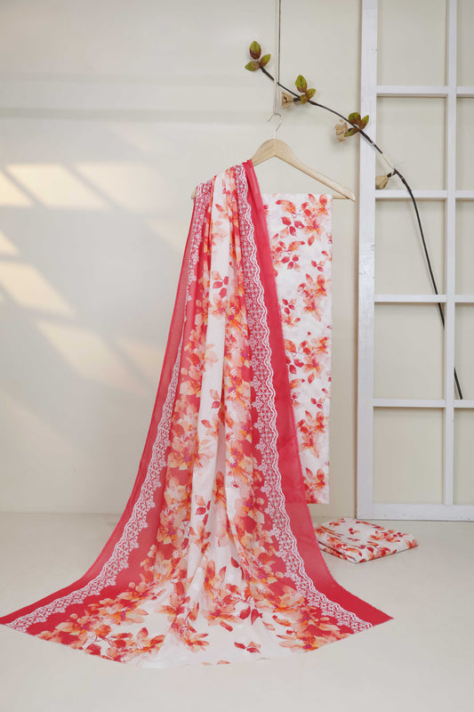 3Piece-Lawn Embroidered Suit R3P08