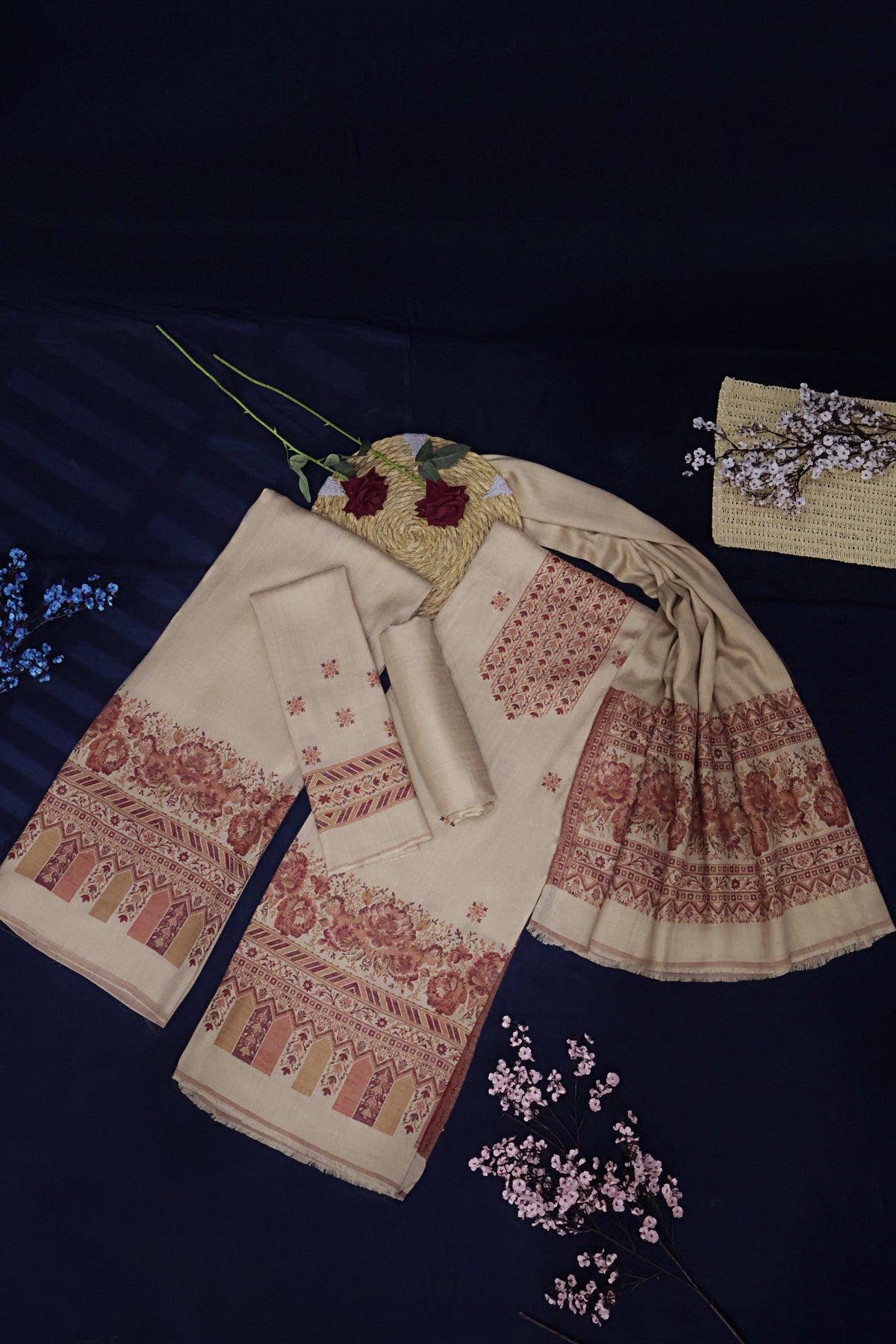 3Piece -Kashmiri Pashmina Suit WA3P06