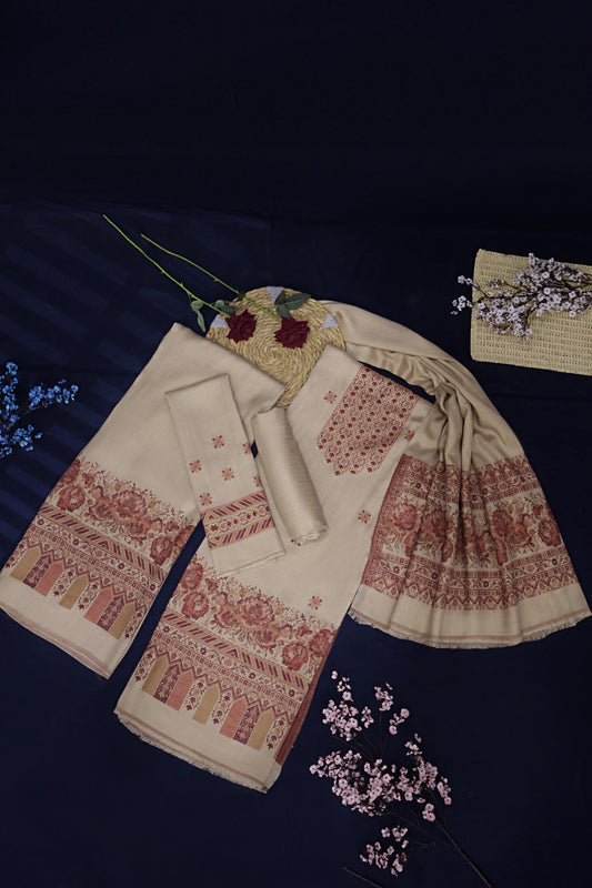 3Piece -Kashmiri Pashmina Suit WA3P06