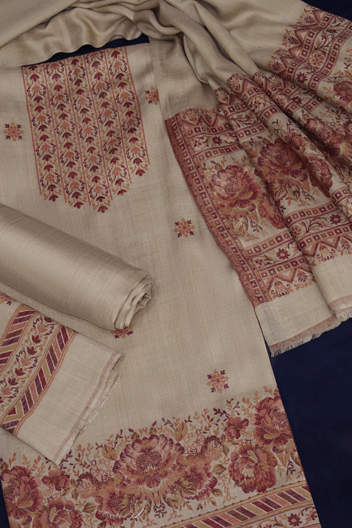 3Piece -Kashmiri Pashmina Suit WA3P06