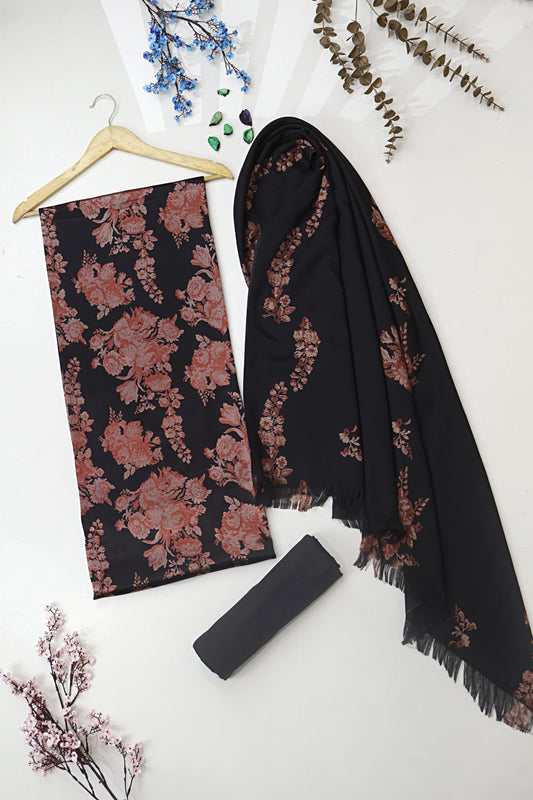 3Piece –  Printed Silk Marina with Pashmina Shawl  SLK3P31