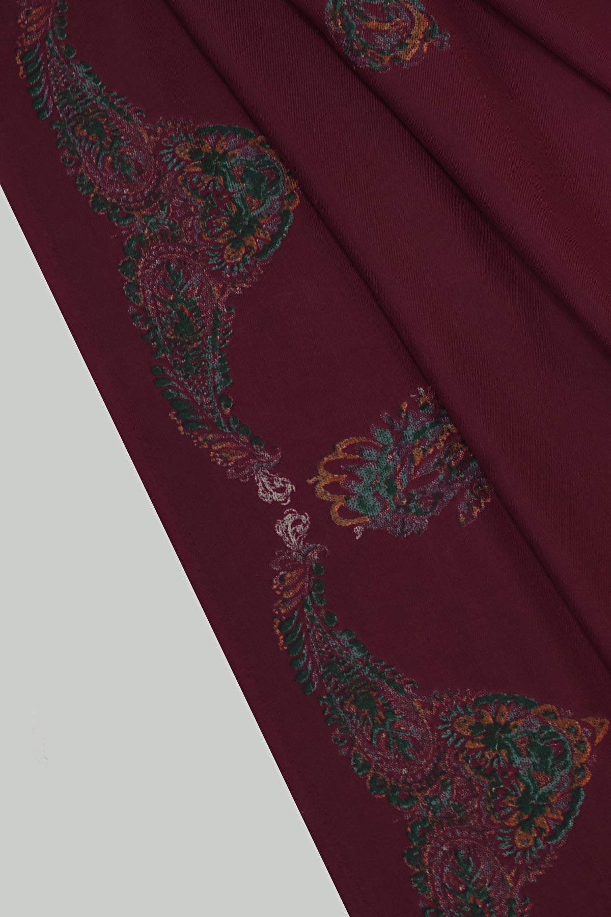 3Piece –  Printed China Patti Marina with Pashmina Shawl  SLK3P09