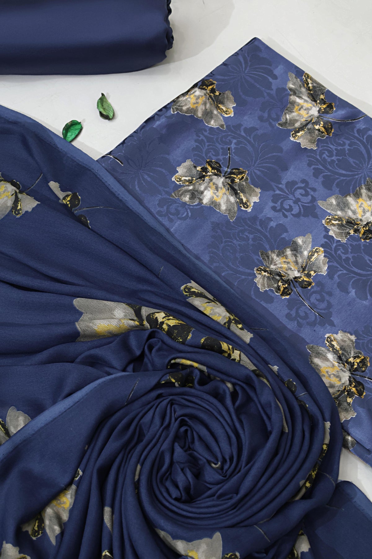3Piece –  Printed China Patti Marina with Pashmina Shawl  SLK3P14