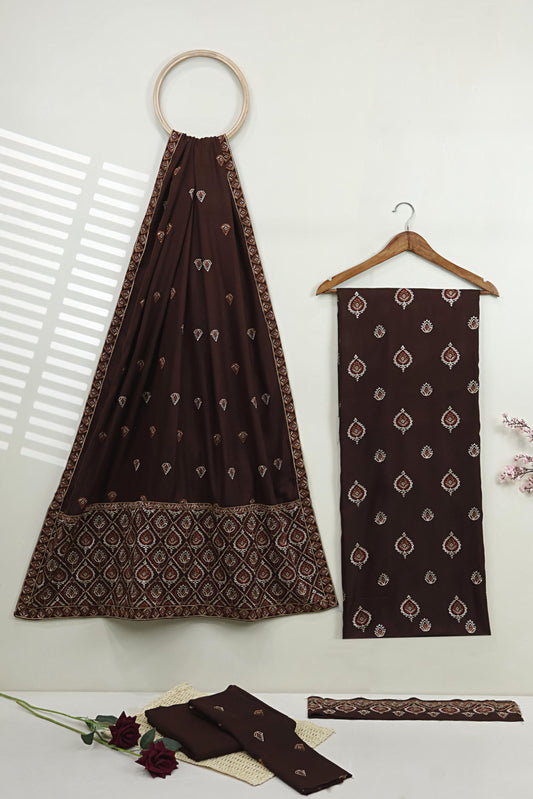 3Piece - Embroidered Pure Marina Suit WWRV1006