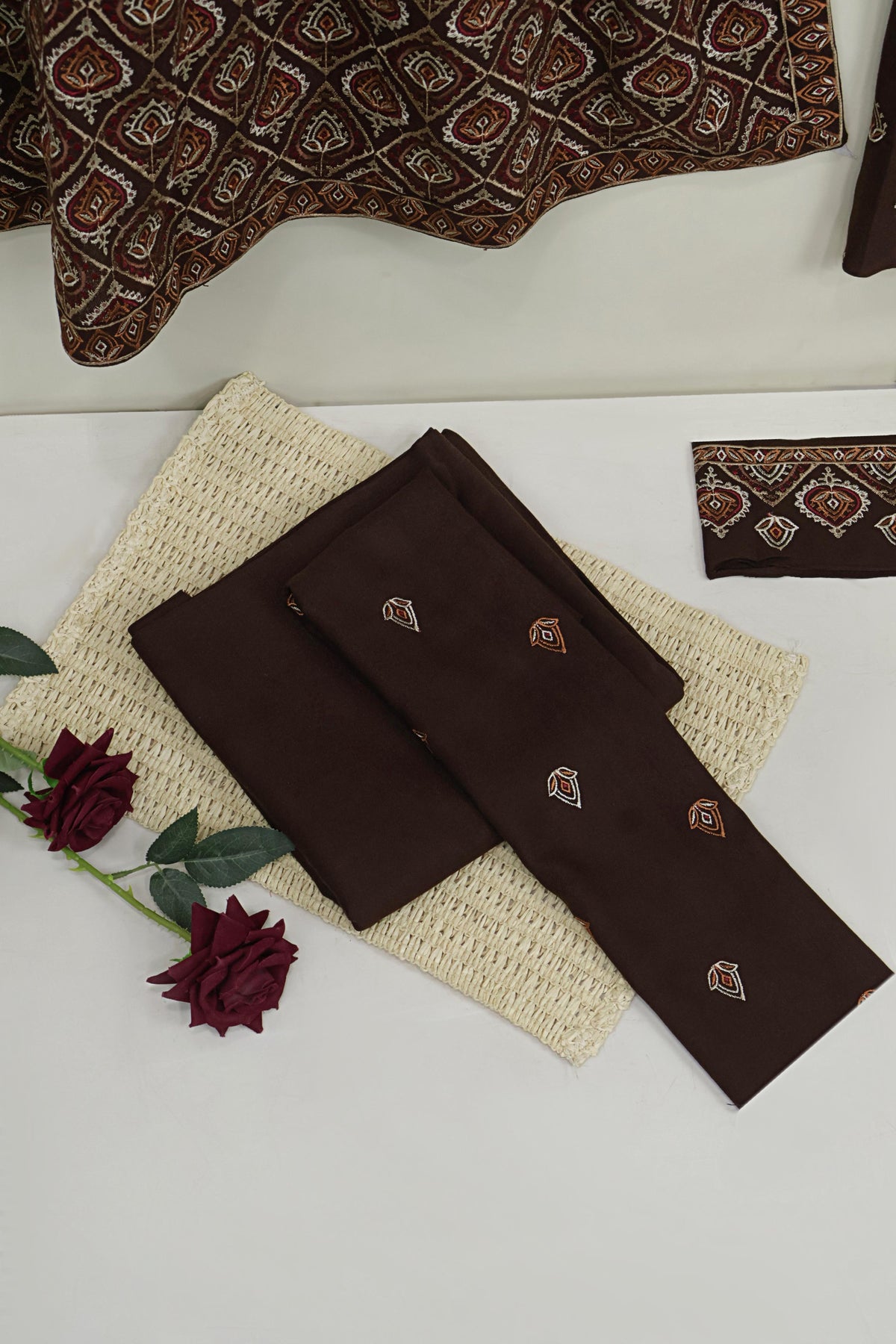 3Piece - Embroidered Pure Marina Suit WWRV1006
