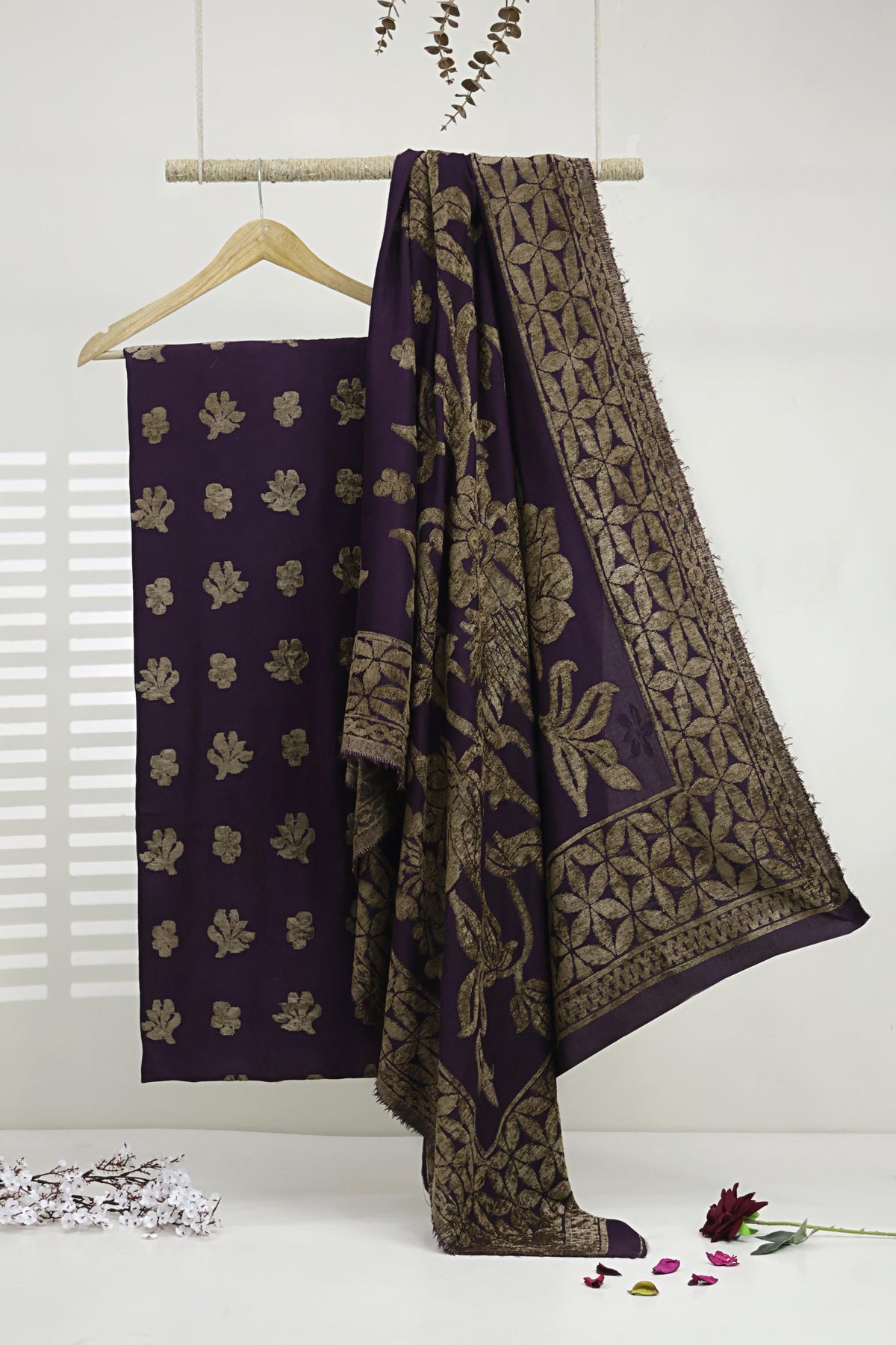 3Piece - Velvet Emboss Pure Marina Suit Razb46