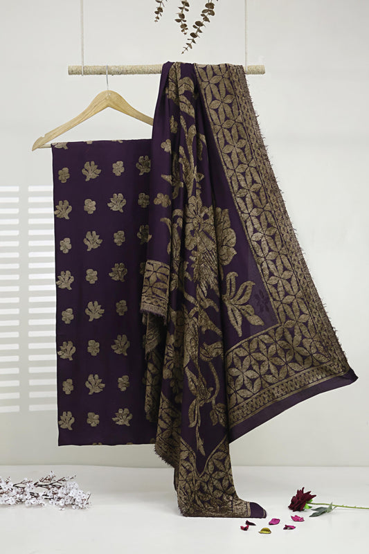 3Piece - Velvet Emboss Pure Marina Suit Razb46