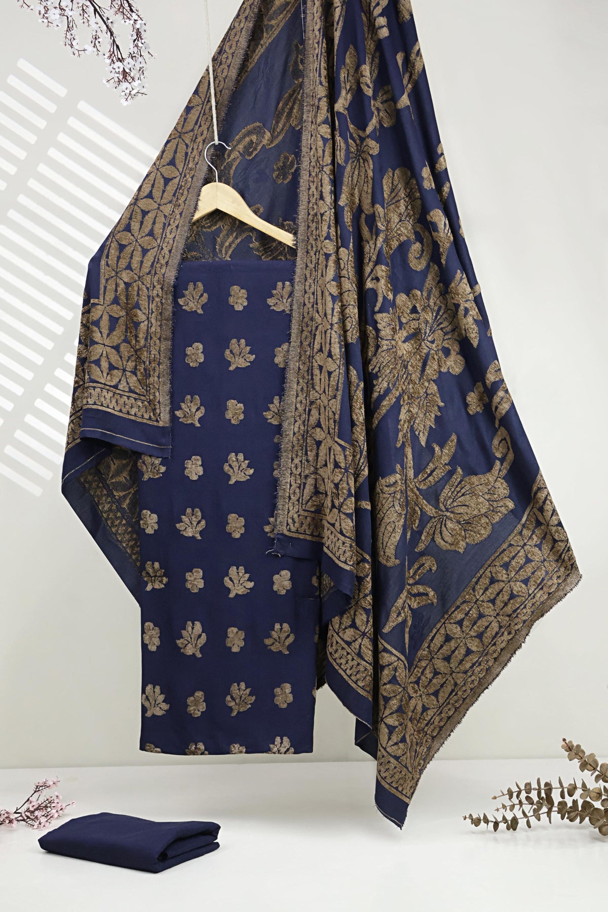 3Piece - Velvet Emboss Pure Marina Suit Razb36