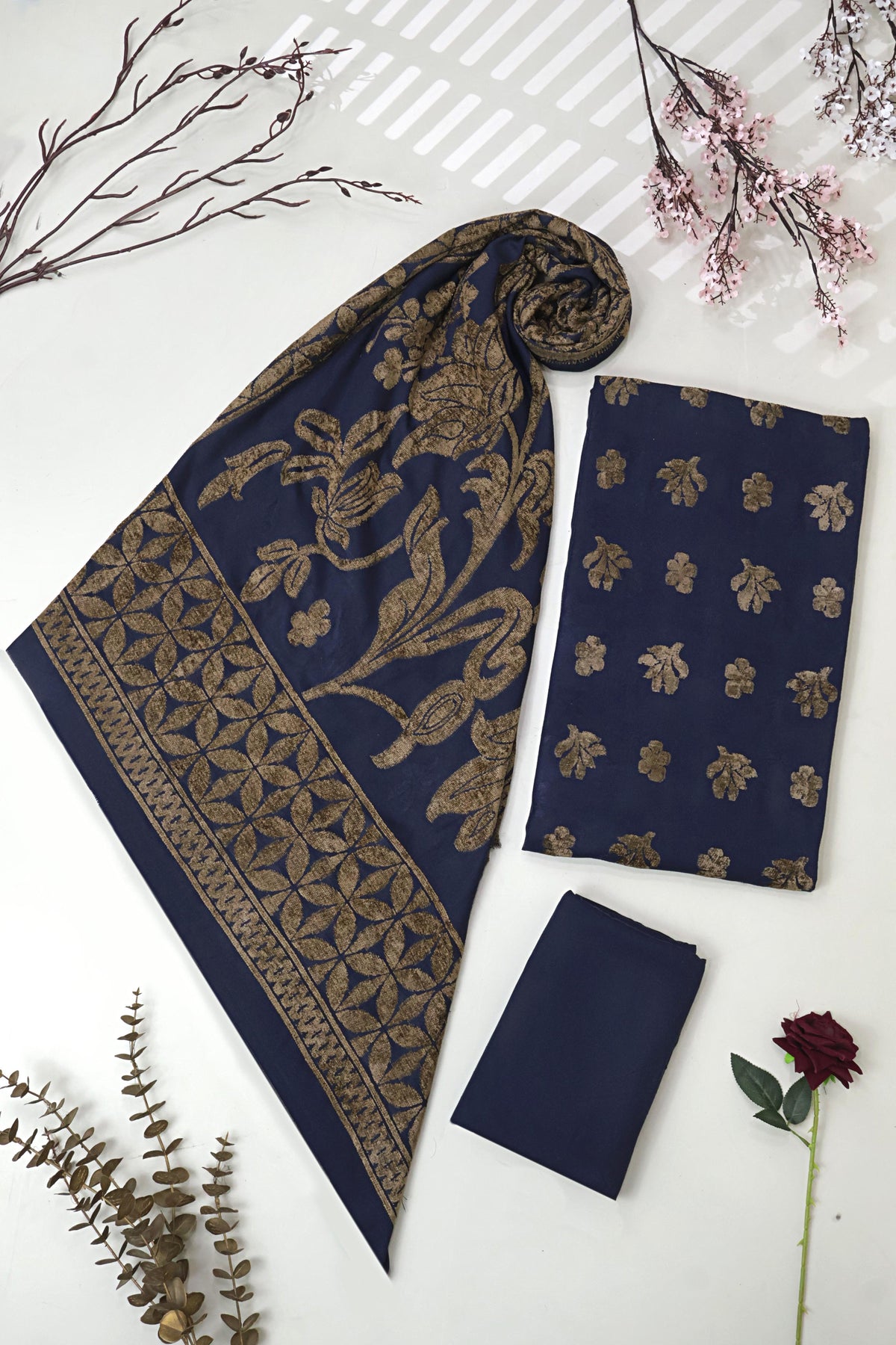 3Piece - Velvet Emboss Pure Marina Suit Razb36