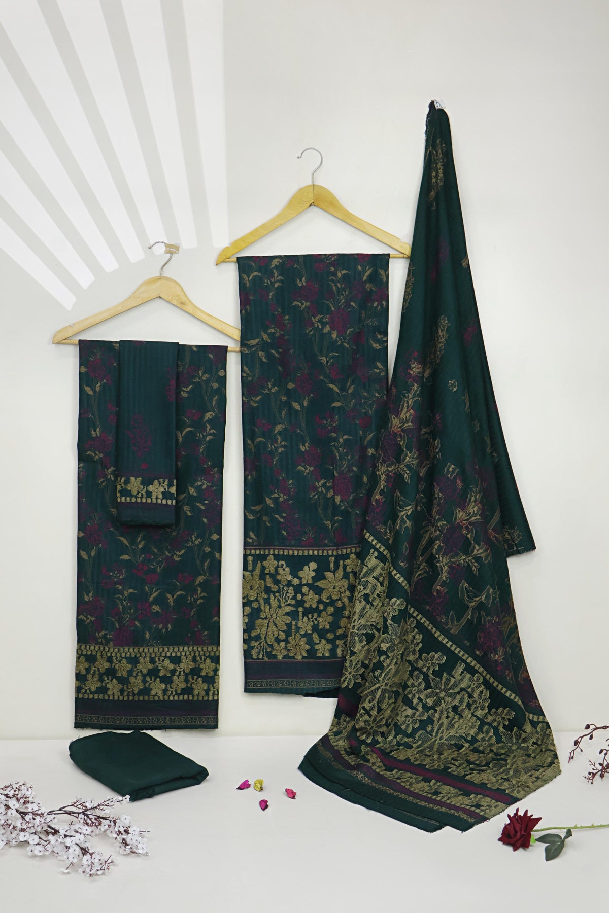 3Piece - Velvet Emboss Pure Marina Suit Razb42