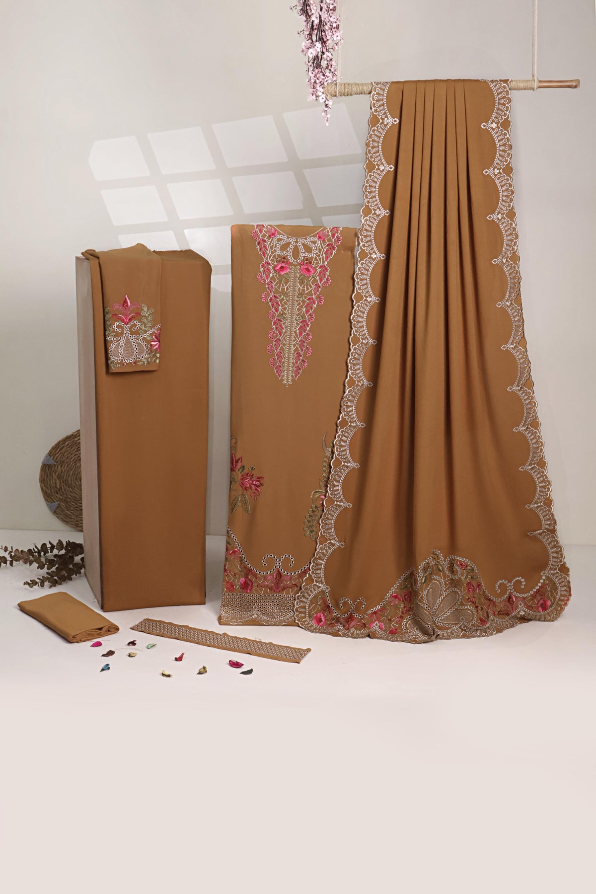 3Piece - Embroidered Karandi Suit WWRV104