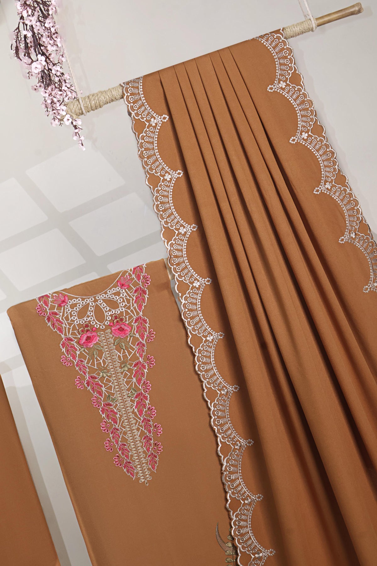 3Piece - Embroidered Karandi Suit WWRV104