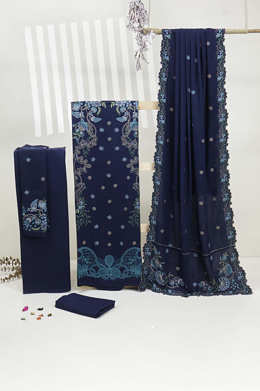 3Piece - Embroidered Karandi Suit WWRV108