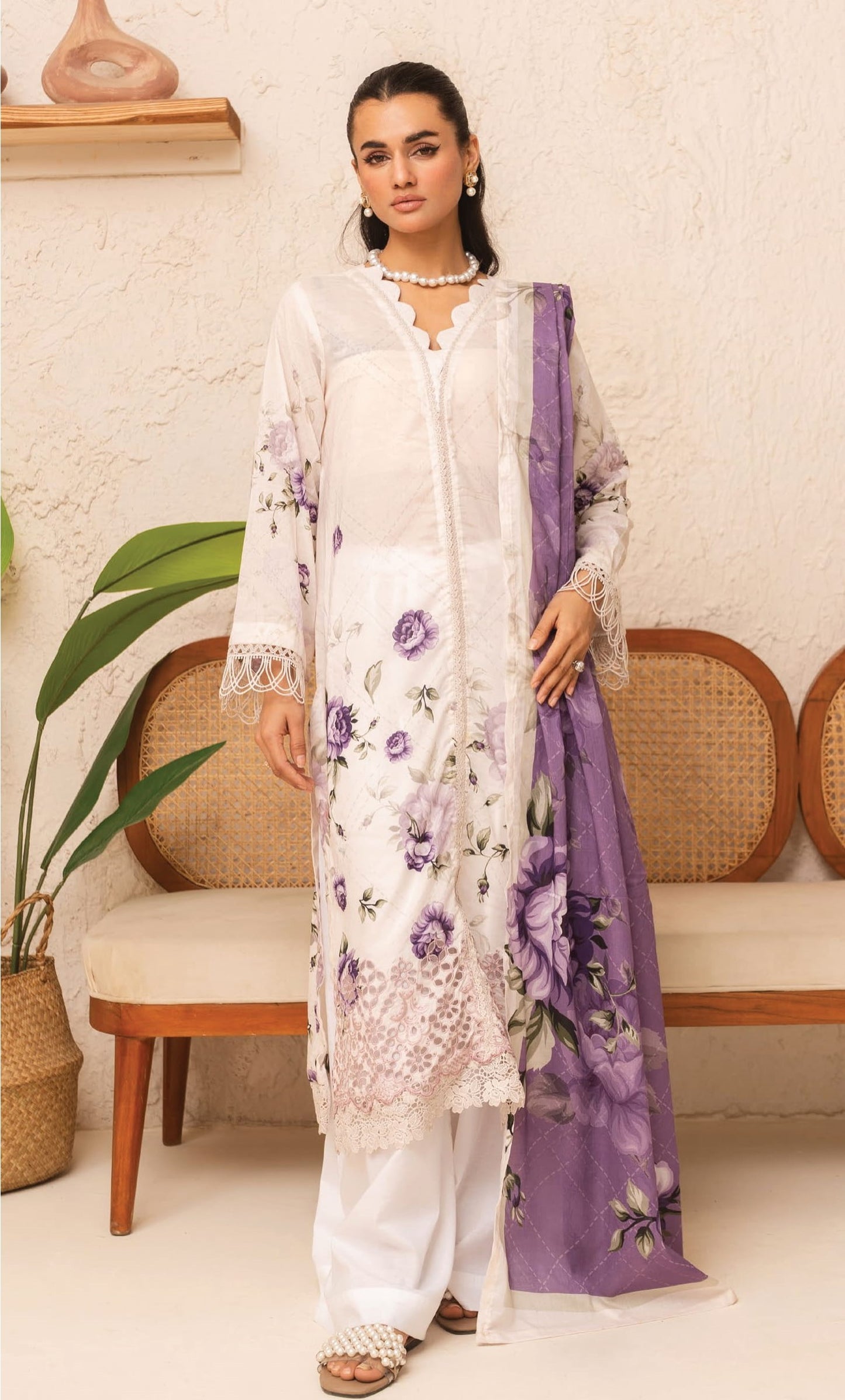 Lawn Embroidered Suit H25JH407