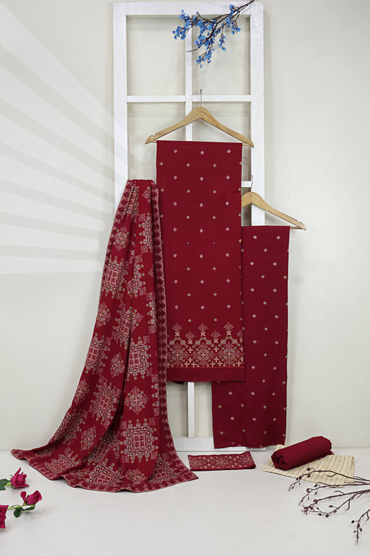 3Piece - Embroidered Karandi Suit WWRV2705