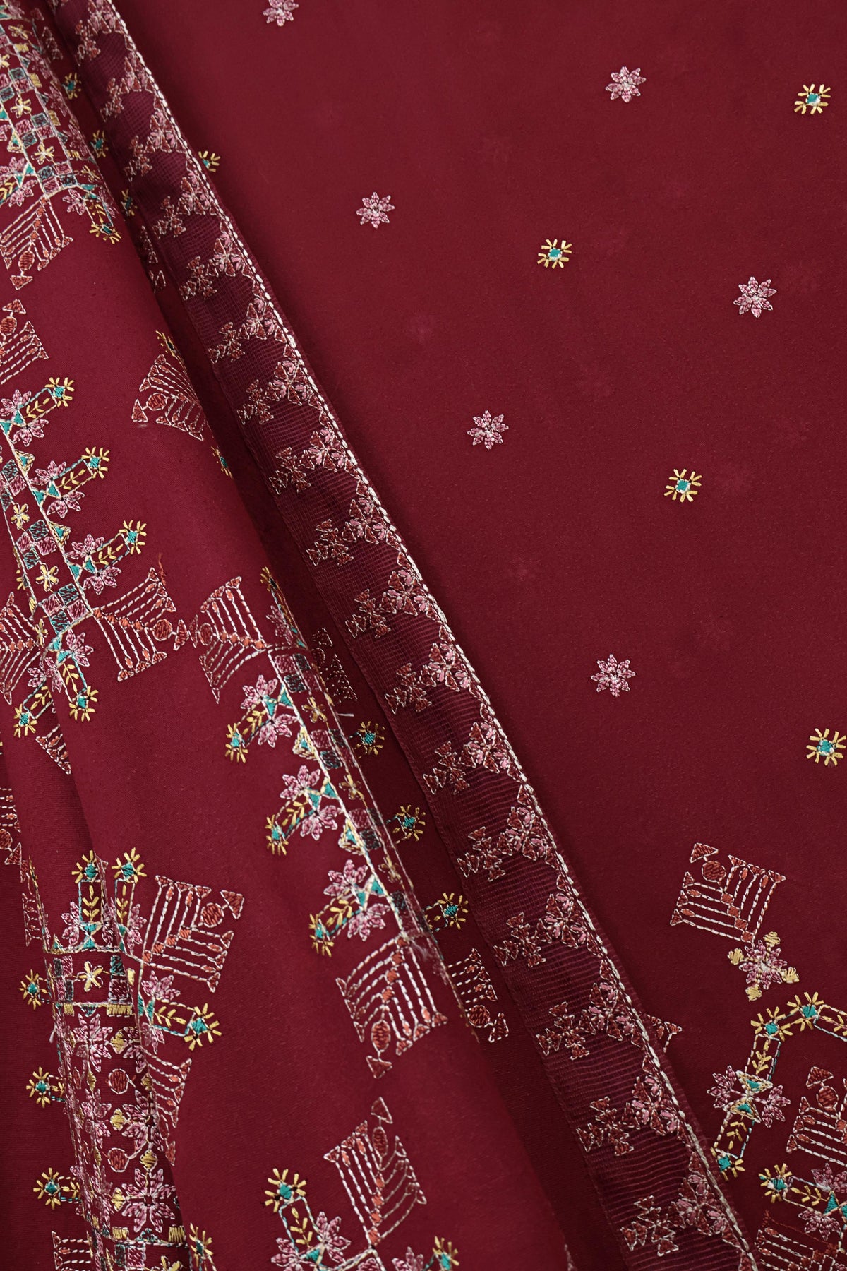 3Piece - Embroidered Karandi Suit WWRV2705